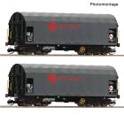 ROCO 6680058 - 2-tlg. Set: Schiebeplanenwagen, Ermewa